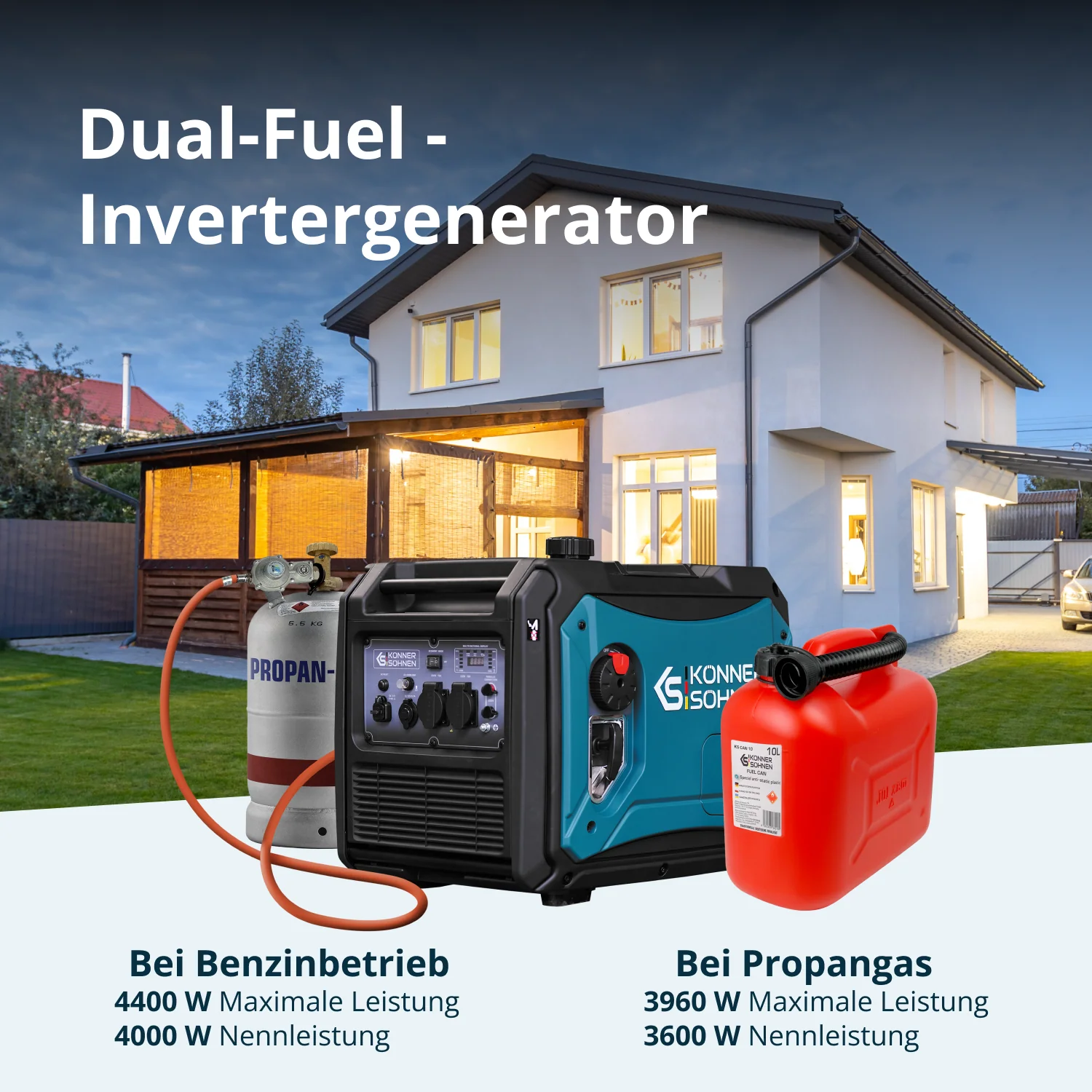 Inverter-Generator KS 4000iEG S (Benzin/Gas)