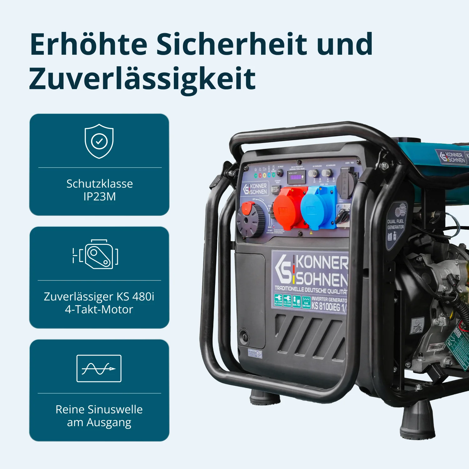 Inverter-Generator KS 8100iEG 1/3 (Benzin/Gas)