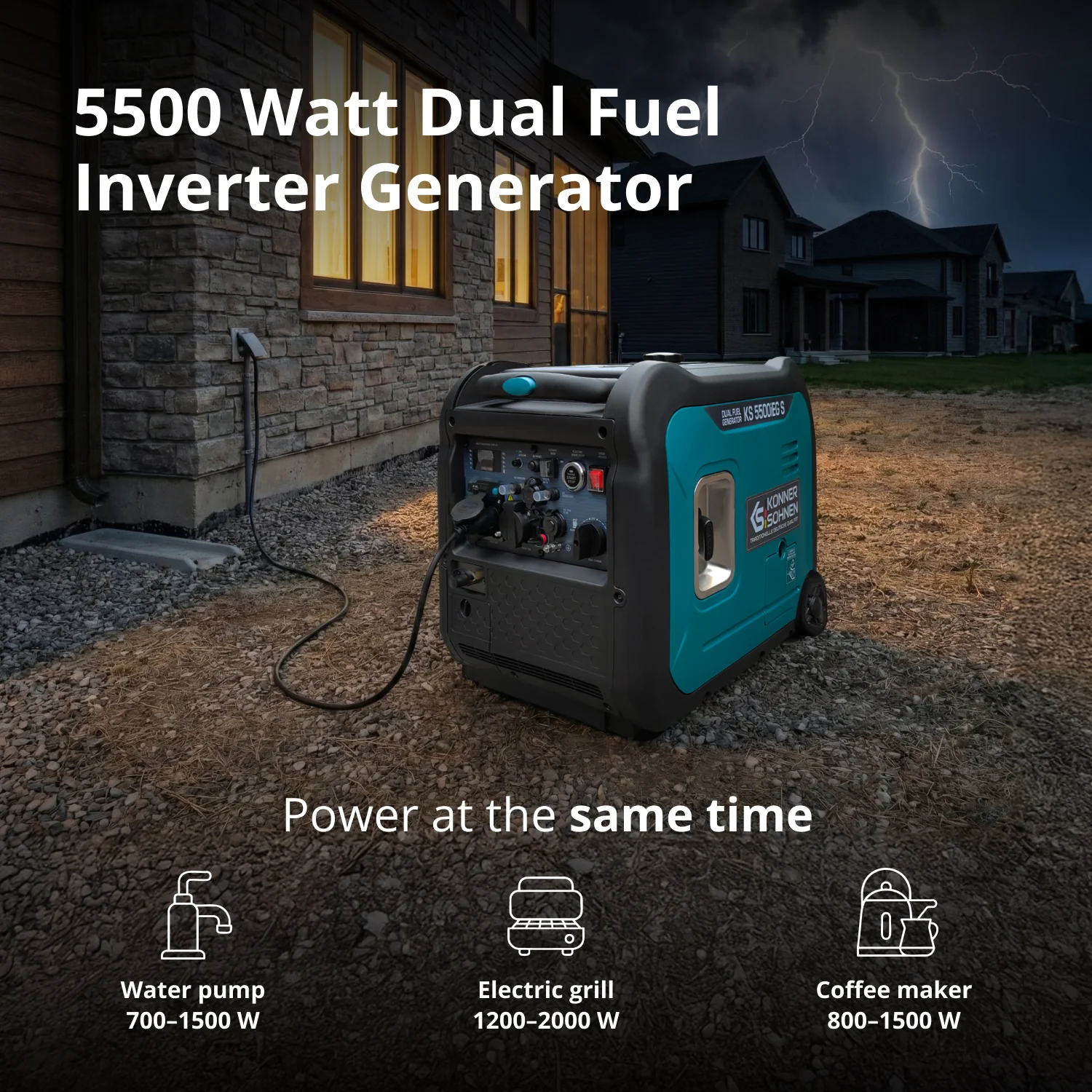 Inverter-Generator KS 5500iEG S (Benzin/Gas)